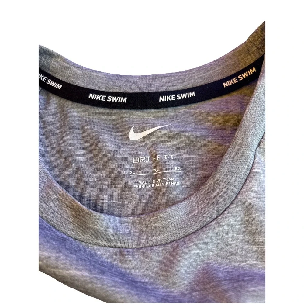 NIKE  Hydroguard Swim Dri-Fit Tee Shirt Grey UPF40 Men's XL‎